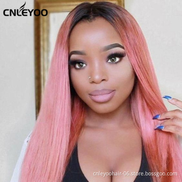 Wholesale Straight Human Hair Extension Ombre Pink 3pcs 18 inch hair bundle Colorful Human Hair Sets for Beauty